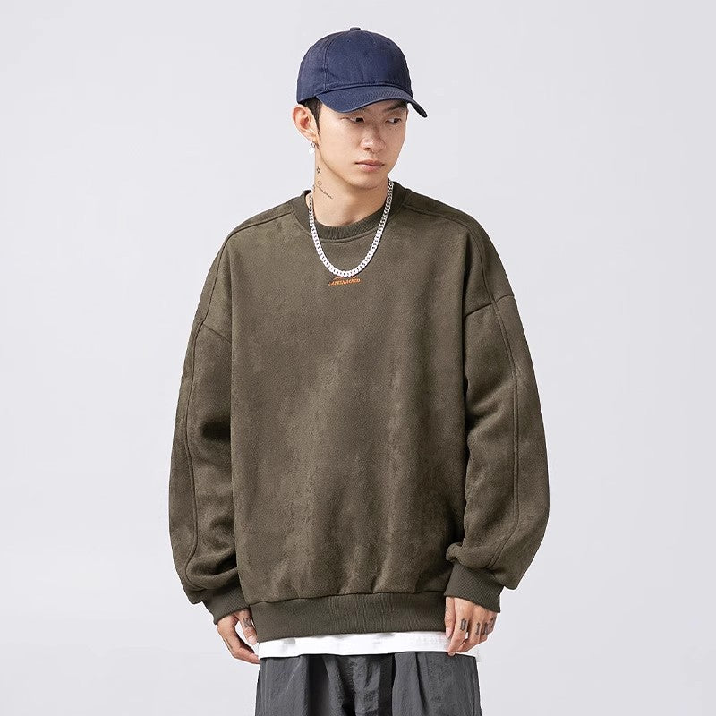 Mens Casual Sporty Long-sleeve Crew-neck Hoodie