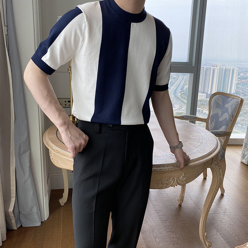 Korean style Men's Casual Slim Short-sleeved T-shirt Top